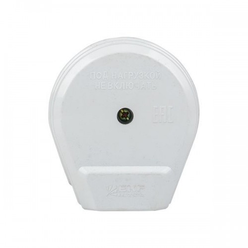 Вилка для разъема РШ-ВШ 32А 2P+PE 250В пластик. бел. EKF AS-250-B-01