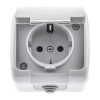 Розетка 1-м ОП Atlantic 5-202-03 16А IP54 250В 2P+E Schuko с заземл. защ. шторки сер. Intro Б0050946