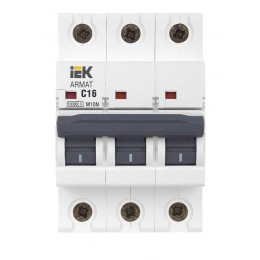 Выключатель автоматический модульный 3п C 16А M10N ARMAT IEK AR-M10N-3-C016