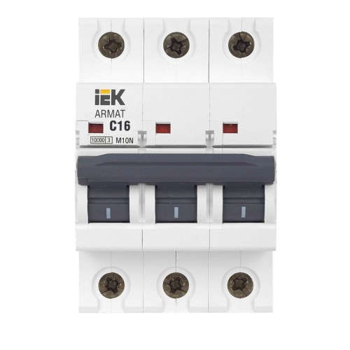 Выключатель автоматический модульный 3п C 16А M10N ARMAT IEK AR-M10N-3-C016