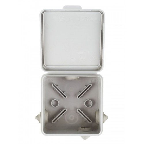 Коробка распаячная ОП 80х80х50 IP54 КМ41238 откид. крышка 7 вводов (7035) IEK UKO31-080-080-050-K03-54