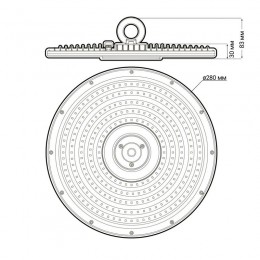 Светильник светодиодный PHB NLO 02 100Вт 5000К IP65 90град. ДСП для высоких пролетов (high bay) Pro JazzWay 5040397