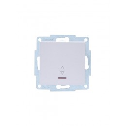 Переключатель проходной 1-кл. СП Vesna с индикацией механизм бел. LEZARD 742-0288-114