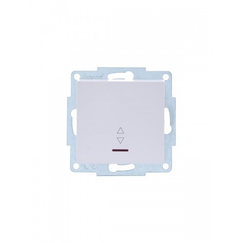 Переключатель проходной 1-кл. СП Vesna с индикацией механизм бел. LEZARD 742-0288-114