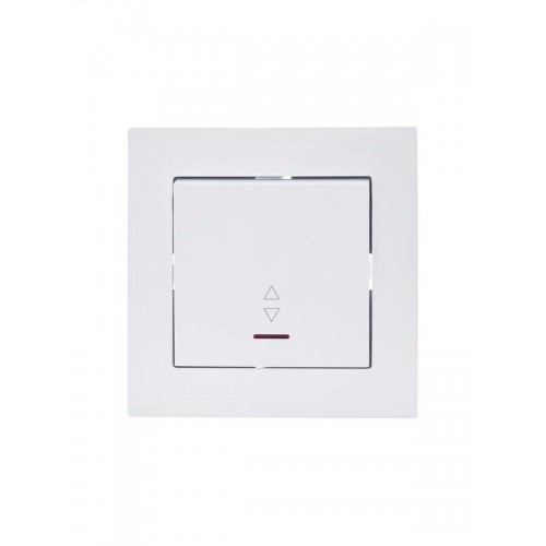 Переключатель проходной 1-кл. СП Vesna с индикацией механизм бел. LEZARD 742-0288-114