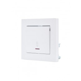 Переключатель проходной 1-кл. СП Vesna с индикацией механизм бел. LEZARD 742-0288-114