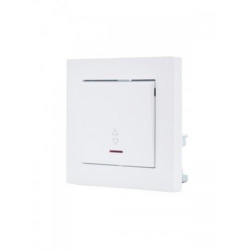 Переключатель проходной 1-кл. СП Vesna с индикацией механизм бел. LEZARD 742-0288-114