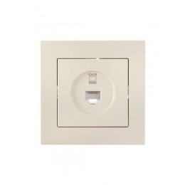 Розетка компьютерная 1-м СП Vesna механизм крем. LEZARD 742-0388-140