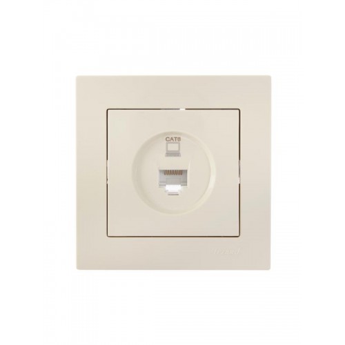 Розетка компьютерная 1-м СП Vesna механизм крем. LEZARD 742-0388-140