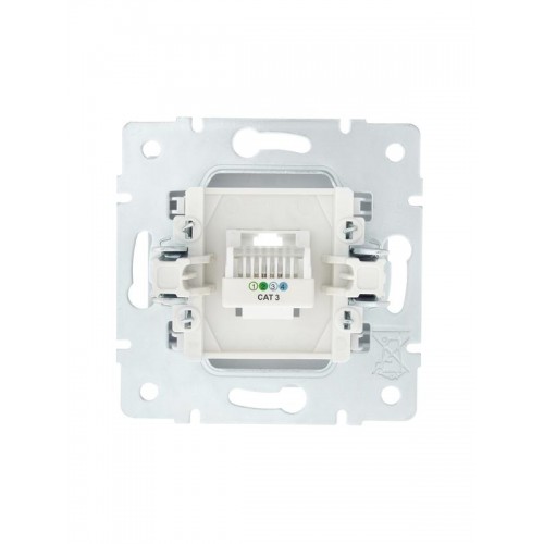 Розетка телефонная СП Vesna евро стандарт механизм бел. LEZARD 742-0288-137