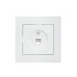 Розетка телефонная СП Vesna евро стандарт механизм бел. LEZARD 742-0288-137