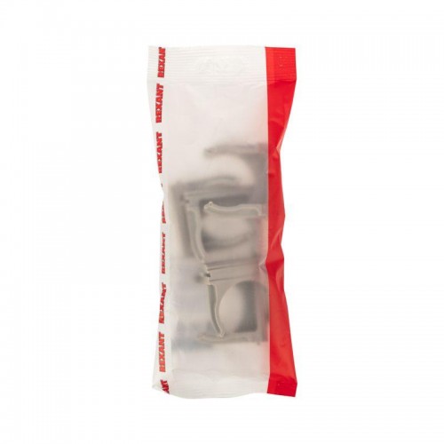 Держатель для труб (клипса) d40мм сер. (уп.5шт) Rexant 28-0140-4