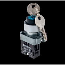 Переключатель с ключом черн. 2 полож. 1NO фикс. 1 выемки мет. MTB2-BGZ112 ОВЕН 58194