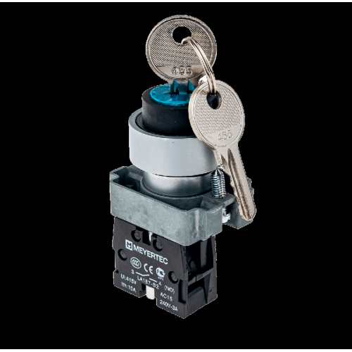 Переключатель с ключом черн. 2 полож. 1NO фикс. 1 выемки мет. MTB2-BGZ112 ОВЕН 58194