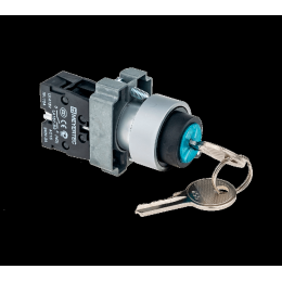 Переключатель с ключом черн. 2 полож. 1NO фикс. 1 выемки мет. MTB2-BGZ112 ОВЕН 58194