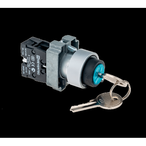 Переключатель с ключом черн. 2 полож. 1NO фикс. 1 выемки мет. MTB2-BGZ112 ОВЕН 58194