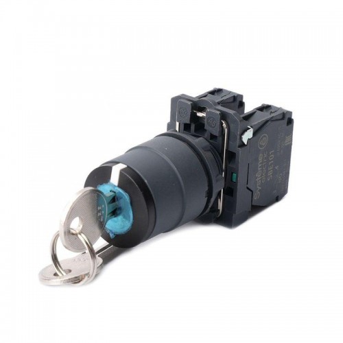 Переключатель модульный SB5 в сборе 22мм 3поз. с фиксацией ключ 2НО SE SB5AG03