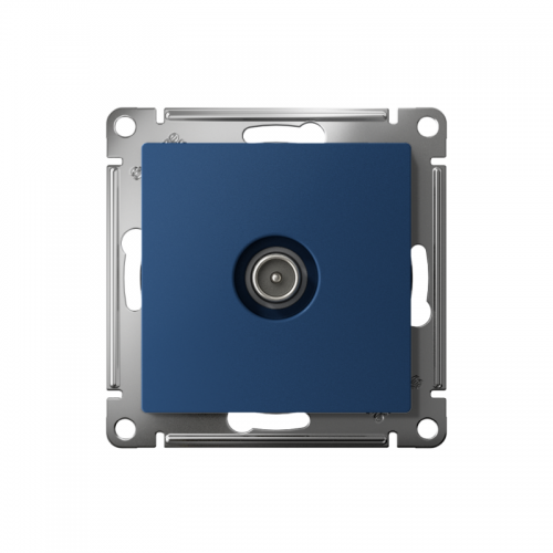 Розетка телевизионная проходная TV AtlasDesign 4дБ механизм аквамарин SE ATN001192