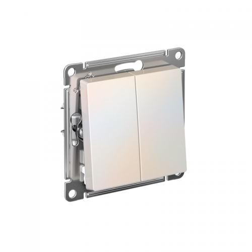 Выключатель 2-кл. AtlasDesign (сх. 2) 10А с самовозвратом механизм жемчуж. SE ATN000417