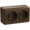 Розетка 2-м ОП Октава РС22-3-ОД 16А IP20 с заземл. дуб GENERICA ERO21-K04-16-DC