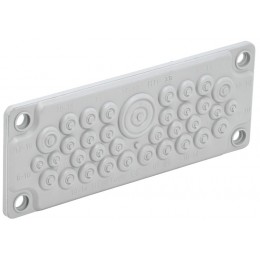 Ввод кабельный мембранный 35 отверстий d7-32мм IP65 сер. TITAN IEK TI-00D-MC-035-65