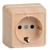 Розетка 1-м ОП Октава РС20-3-ОС 16А IP20 с заземл. сосна GENERICA ERO11-K03-16-DC