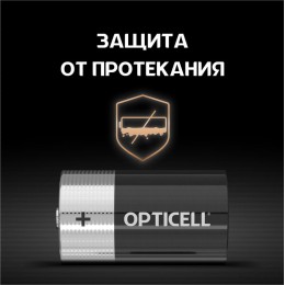 Элемент питания алкалиновый D/LR20 1.5В (блист. 2шт) Basic Opticell 5051005/6051005