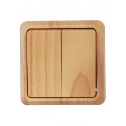 Выключатель 2-кл. ОП Октава 10А IP20 ВС20-2-0-ОС сосна GENERICA EVO20-K03-10-DC