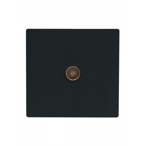 Розетка 1-мест. TV оконечная черн. бархат LEZARD 752-4200-130