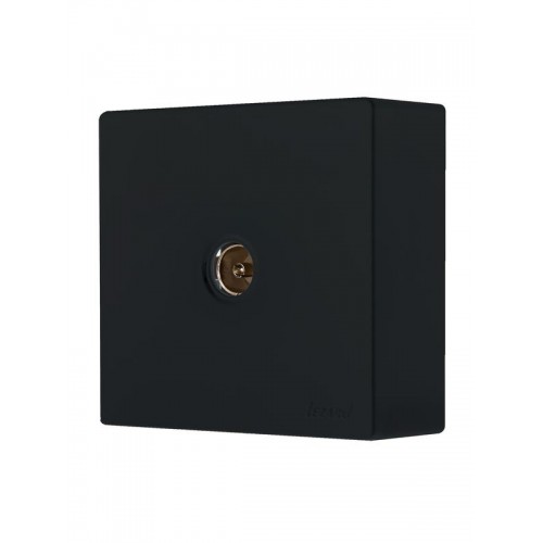 Розетка 1-мест. TV оконечная черн. бархат LEZARD 752-4200-130