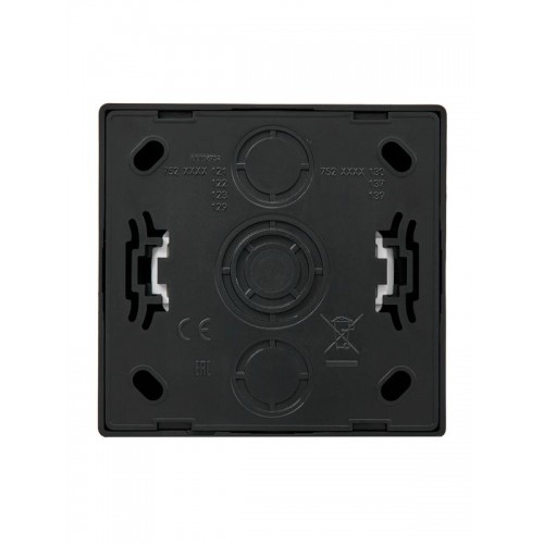 Розетка 1-м ОП LETO с заземл. ПБТ черн. бархат LEZARD 752-4200-122B