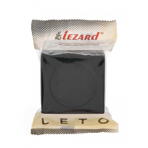 Розетка 1-м ОП LETO с заземл. с крышкой LETO ПБТ черн. бархат LEZARD 752-4200-123B