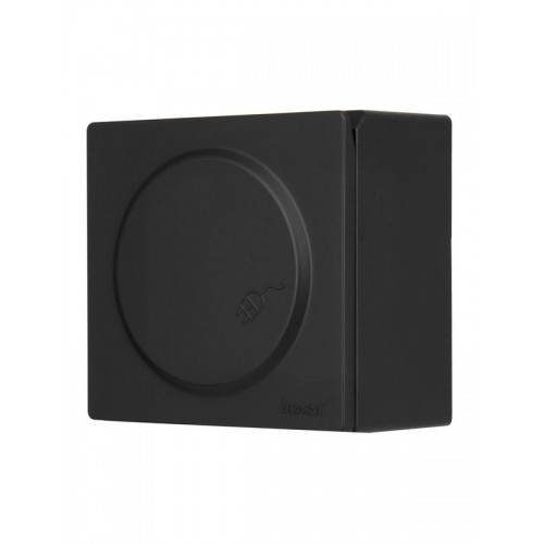 Розетка 1-м ОП LETO с заземл. с крышкой LETO ПБТ черн. бархат LEZARD 752-4200-123B