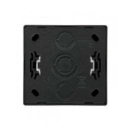 Розетка 1-м ОП LETO с заземл. с крышкой LETO ПБТ черн. бархат LEZARD 752-4200-123B