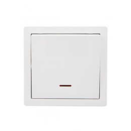 Выключатель 1-кл. ОП LETO с индикацией бел. LEZARD 752-0200-111