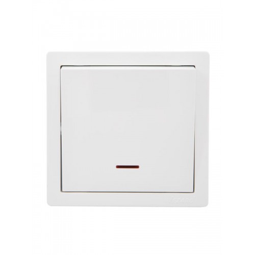 Выключатель 1-кл. ОП LETO с индикацией бел. LEZARD 752-0200-111