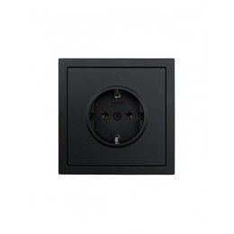 Розетка 1-мест. с/з ПБТ СП ZIMA IP20 16А безвинт. зажим черн. бархат LEZARD 704-4288-122BQC