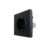 Розетка 1-мест. с/з ПБТ СП ZIMA IP20 16А безвинт. зажим черн. бархат LEZARD 704-4288-122BQC