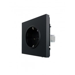 Розетка 1-мест. с/з ПБТ СП ZIMA IP20 16А безвинт. зажим черн. бархат LEZARD 704-4288-122BQC