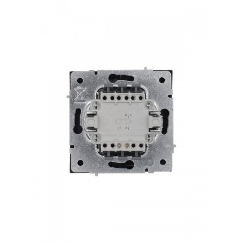 Выключатель 2-кл. с индик. СП ZIMA IP20 10А безвинт. зажим черн. бархат LEZARD 704-4288-112QC