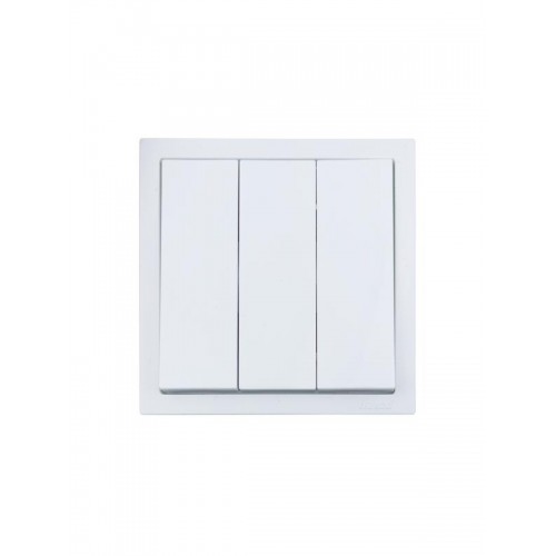 Выключатель 3-кл. СП ZIMA IP20 10А безвинт. зажим бел. LEZARD 704-0288-109QC