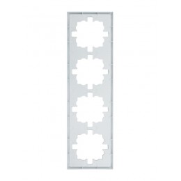 Рамка 4-мест. горизонт. ZIMA бел. LEZARD 704-0200-149