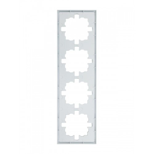 Рамка 4-мест. горизонт. ZIMA бел. LEZARD 704-0200-149