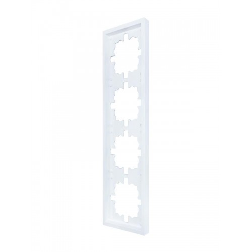 Рамка 4-мест. горизонт. ZIMA бел. LEZARD 704-0200-149