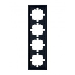 Рамка 4-мест. горизонт. ZIMA черн. бархат LEZARD 704-4200-149