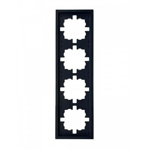 Рамка 4-мест. горизонт. ZIMA черн. бархат LEZARD 704-4200-149