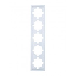 Рамка 5-мест. горизонт. ZIMA бел. LEZARD 704-0200-150