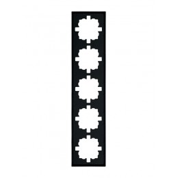 Рамка 5-мест. горизонт. ZIMA черн. бархат LEZARD 704-4200-150