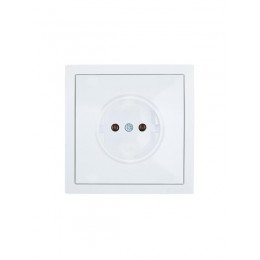 Розетка 1 мест. б/з СП ZIMA IP20 16А ПБТ безвинт. зажим бел. LEZARD 704-0288-121BQC