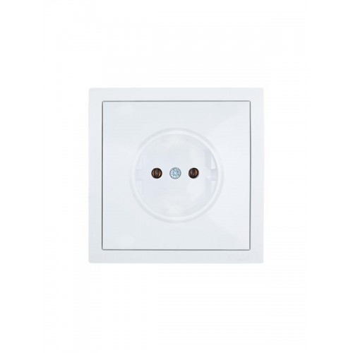 Розетка 1 мест. б/з СП ZIMA IP20 16А ПБТ безвинт. зажим бел. LEZARD 704-0288-121BQC